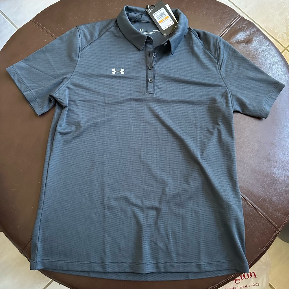 BOGO NWT Women’s Under Amour Button-down Collared Shirt . Gray